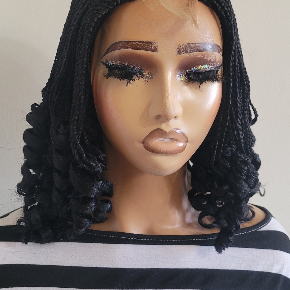 Elegant Black Braided Wig